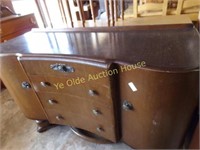 Art Deco Sideboard With Canister Legs