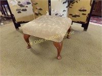 Large Heavy Upholstered Queen Ann Footstool