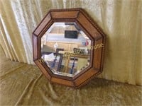 Oak Beveled Wall Mirror