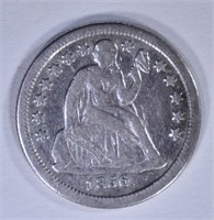 1856-O SEATED DIME, VF+