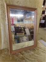 Nicely Framed Beveled Wall Mirror