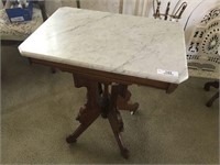 Victorian Marble Top Lamp Table