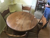 Wood Table & 4 Chairs