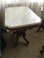 Marble Top Victorian Lamp Table
