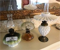 3 Miniature Oil Lamps