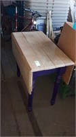 Drop leaf table partially refinished