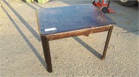 Black wooden side table