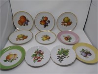 Assorted Fruit Themed Plates