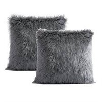 SET OF 2 MONGOLIAN FAUX FUR PILLOW COVER