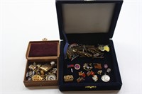 Box of Pins, Tie clips, etc