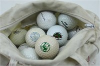 White Bag of Golf Balls