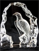 Crystal Rock-Shaped Eagle Paperweight