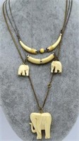 Carved African ivory jewellery group C.1950s