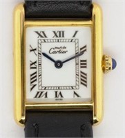 Cartier Ladies tank vermeil watch
