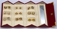 Box of costume jewellery earrings