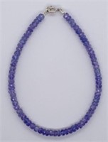 Tanzanite faceted bead bracelet