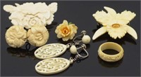A collection of carved Ivory C.1950s