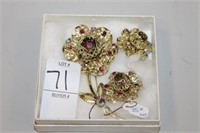 VINTAGE PIN AND EARRING SET