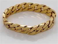 14ct yellow gold curb link chain ring