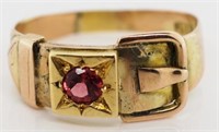 Antique 15ct gold buckle ring