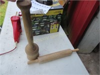 Huge (20" ) pestle and rolling pin