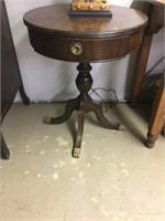 Round Mahogany Lamp Table