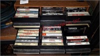 Box of vintage cassette tapes
