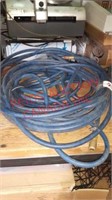 Two blue hoses