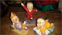 Set of three Oriental figurines