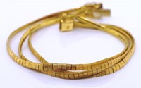 18ct gold three strand bracelet