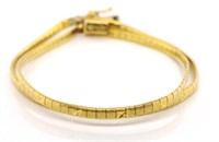 18ct yellow gold two strand bracelet