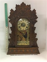 Gilbert Oak Ornate Mantle Clock