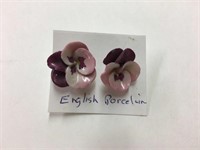 English Porcelin Earrings