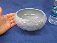 old blue stoneware bowl - 6 inch