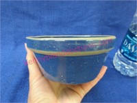 small blue stoneware bowl - 5 inch wide