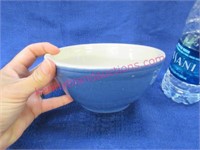 small blue stoneware bowl - 6 inch wide