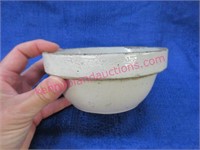small whie stoneware bowl - 5 inch wide