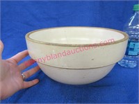 old white stoneware bowl - 11 inch wide