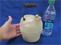 antique stoneware syrup jug