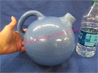 old blue uhl pottery pitcher / jug - 7 inch tall