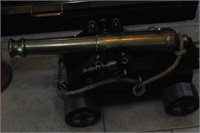 Brass Fire Cannon on rolling stand .83cal black po