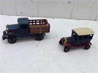 (2) Cast Iron Collectibles of Old Cars
