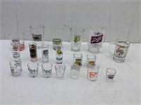 Lot of Mixed Advertising Glasses as Shown