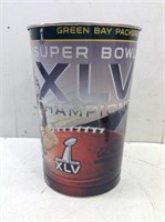 G.B. Packer Super Bowl XLV Metal Trash Can