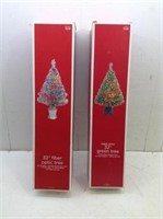 (2) Boxed Fiber Optic Christmas Trees