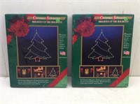 (2) Boxed Christmas Tree Silhouettes