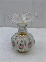 Westmorland White Ruffled Vase w/ Roses