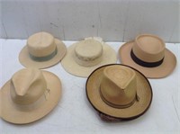 (5) Summer Panama Hats as Shown   See Pics