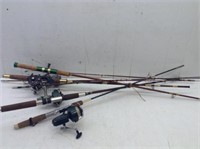 (4) Vtg Fishing Rods & Reels