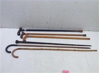 (6) Vtg Canes / Walking Sticks  34 - 36"